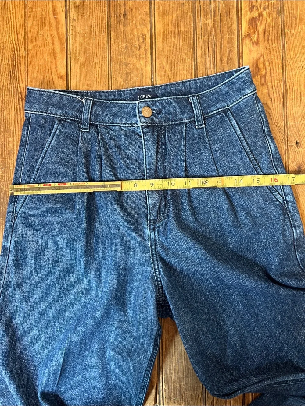 J. Crew Straight Leg Jeans in Deep Blue Wash